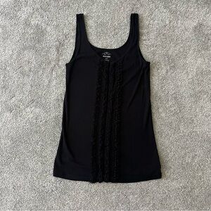 Old Navy Black Ruffled Tank Top